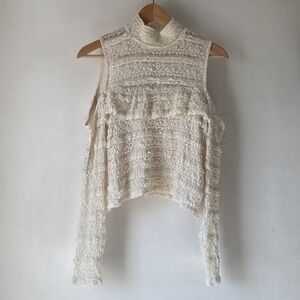 Saylor S Lace Cold Shoulder Top